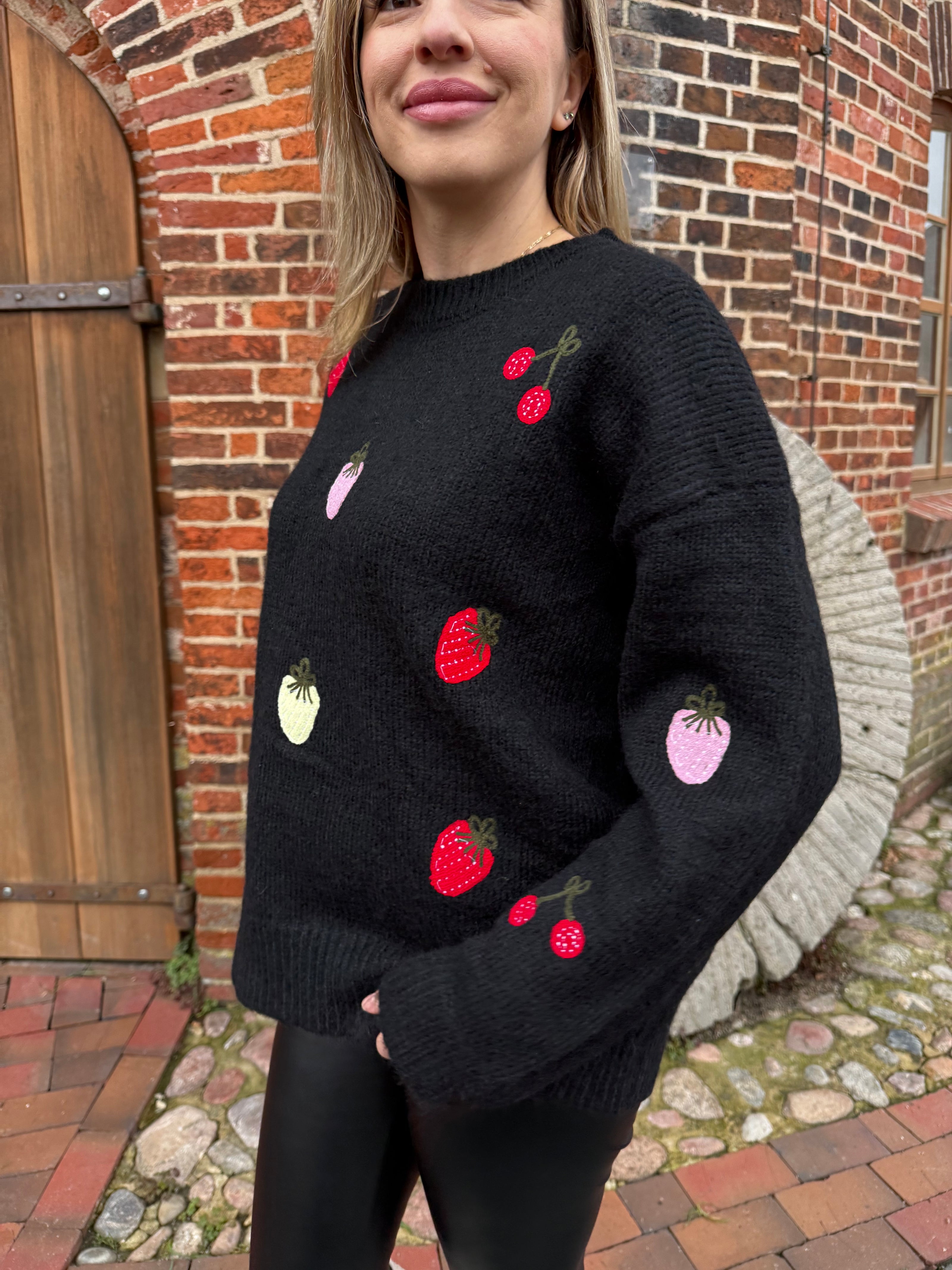 Pullover Erdbeeren